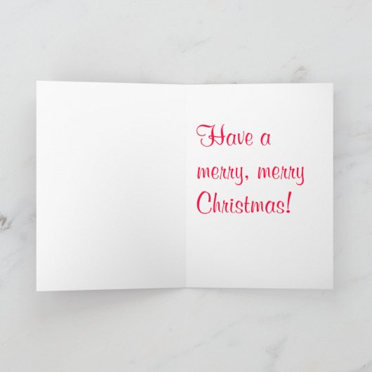 "Frohe, frohe Weihnachten!" Feiertagskarte (Innenseite)