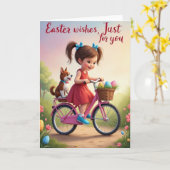 Frohe Frühlings-Radtour-Karte Karte (Gelbe Blume)