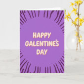 Frohe Galentines Day Burst Karte (Gelbe Blume)