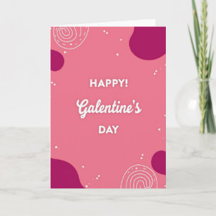 Frohe Galentines Day Doodle Mattkarte Karte