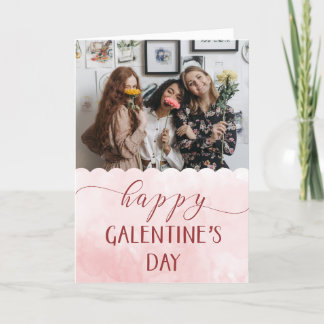 Frohe Galentine's Day Foto Feiertagskarte
