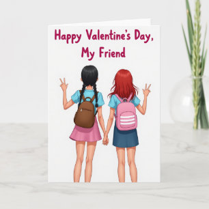 Frohe Galentines Day Freundschaftskarte Karte