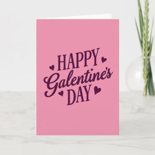 Frohe Galentines Day Hearts Matte Karte
