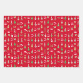 Frohe Gansman Weihnachtsgans Geschenkpapier Set (Vorderseite)