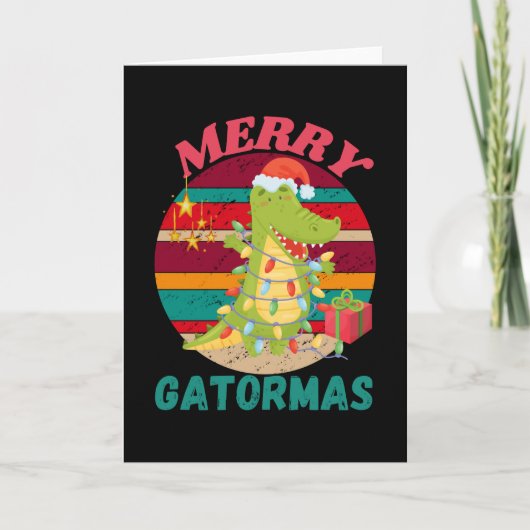 frohe Gatormas Karte (Vorderseite)