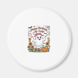 Frohe Geburtstag Frau Emily Halloween Geist Kürbis Magnet