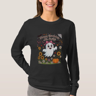 Frohe Geburtstag Frau Emily Halloween Geist Kürbis T-Shirt