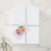 Frohe Geburtstags-Regenbogen-Luftballons Konfetti Geschenkanhänger (Mit Garn)