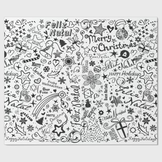 Frohe Geschenkpapier (Flach)