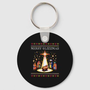 Frohe Glizzmas-Tacky-lustiges Frohe Weihnachten Ho Schlüsselanhänger