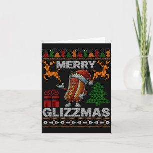 Frohe Glizzmas -Weihnachten Glizy passende Familie Karte