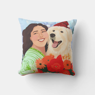 Frohe, glückliche Pawlidays Outdoor Pillow Kissen