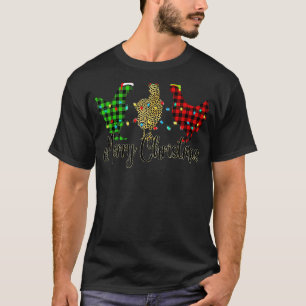 Frohe Gluckmas Weihnachten Huhn Pyjama Familie Xma T-Shirt