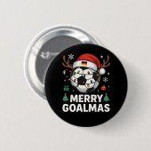 Frohe Goalmas - Lustiger Fußball-Weihnachten Button (Vorne & Hinten)