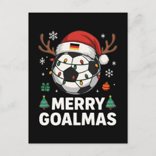 Frohe Goalmas - Lustiger Fußball-Weihnachten Postkarte