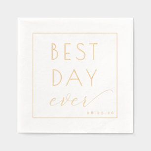 Frohe Gold Kalligrafie Servietten Mit Folie