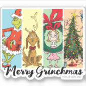 Frohe Grinch-Weihnachten Collage Aufkleber (Vorderseite)