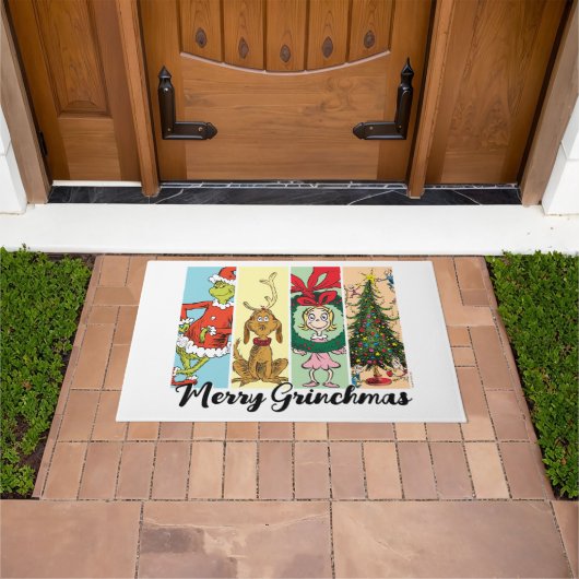 Frohe Grinch-Weihnachten Collage Fußmatte (Außenbereich)