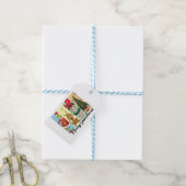 Frohe Grinch-Weihnachten Collage Geschenkanhänger (Mit Garn)