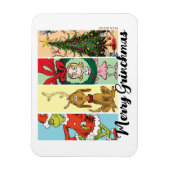 Frohe Grinch-Weihnachten Collage Magnet (Vertikal)