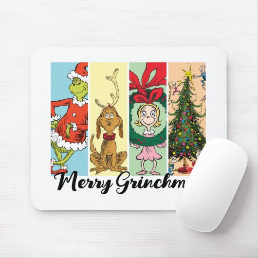 Frohe Grinch-Weihnachten Collage Mousepad (Mit Mouse)