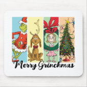 Frohe Grinch-Weihnachten Collage Mousepad (Vorne)
