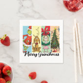 Frohe Grinch-Weihnachten Collage Serviette (Beispiel)