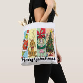 Frohe Grinch-Weihnachten Collage Tasche (Von Nahem)