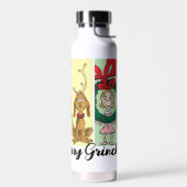 Frohe Grinch-Weihnachten Collage Trinkflasche (Links)