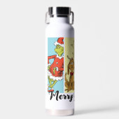 Frohe Grinch-Weihnachten Collage Trinkflasche (Vorne)