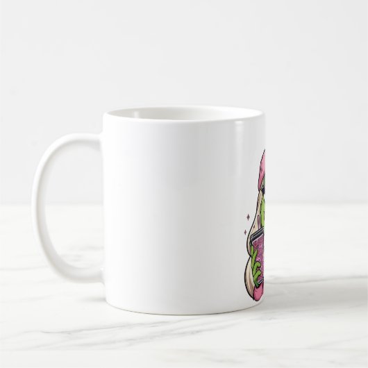 💚 Frohe Grinch-Weihnachten Mädchen Tasse (Links)