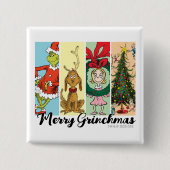 Frohe Grinchmas-Feiertagskollage Button (Vorderseite)