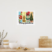 Frohe Grinchmas-Feiertagskollage Poster (Küche)