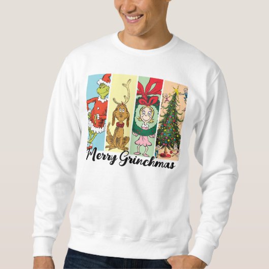 Frohe Grinchmas-Feiertagskollage Sweatshirt (Vorderseite)