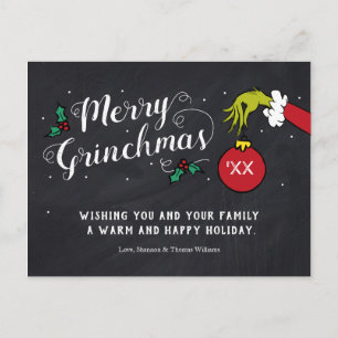 Frohe Grinchmas Grinch-Weihnachten Postkarte