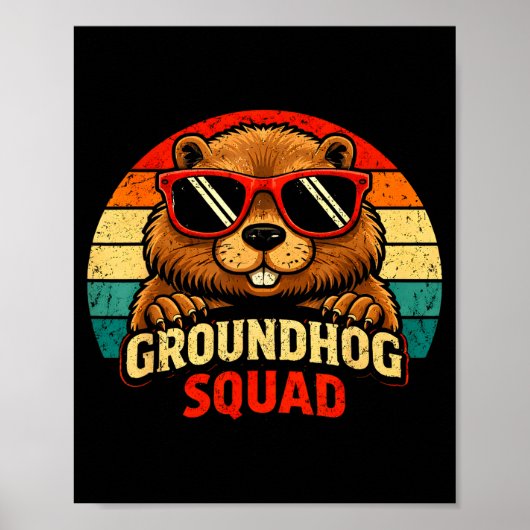 Frohe Groundhog Day 2026 Feier Lustiger Groundh Poster (Vorne)