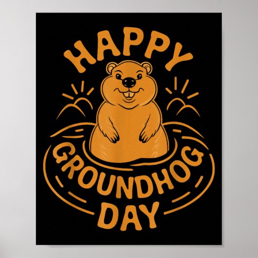 Frohe Groundhog Day Kinder Kleinkind Männer Frauen Poster (Vorne)
