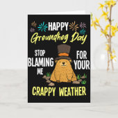 Frohe Groundhog Day Lustige Groundhog Liebhaber  Karte (Gelbe Blume)