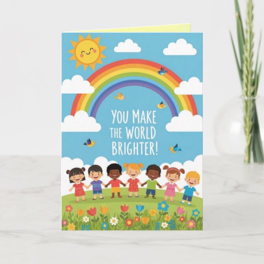 Frohe Grüße zum Kinderkartentag Karte (Vorderseite)
