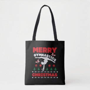 Frohe Gymnastik Weihnachten Ugly T - Shirt Tasche
