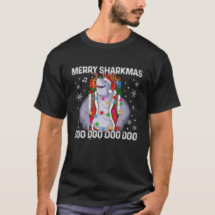 Frohe Haifischweihnacht Weihnachtsmann Haifisch We T-Shirt