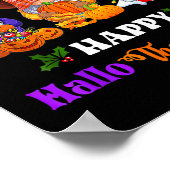 Frohe Hallothanksmas drei Gnomes Halloween froh Poster (Ecke)