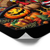 Frohe Hallothanksmas Erntedank Halloween Poster (Ecke)