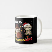 Frohe Hallothanksmas Flitterweihnachtskuffe Kaffeetasse (VorderseiteRechts)