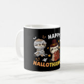 Frohe Hallothanksmas Flitterweihnachtskuffe Kaffeetasse (Vorderseite Links)
