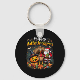 Frohe Hallothanksmas für Halloween Thanksmas Holid Schlüsselanhänger