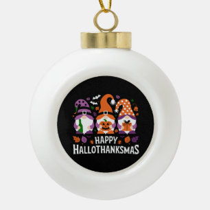 Frohe Hallothanksmas Gnome Liebhaber Frohe Weihnac Keramik Kugel-Ornament