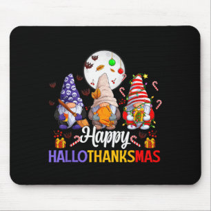 Frohe Hallothanksmas Gnome Liebhaber Halloween Mer Mousepad