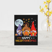 Frohe Hallothanksmas Halloween-Erntedank Karte (Gelbe Blume)