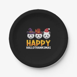 Frohe Hallothanksmas Halloween Erntedank Merry Pappteller